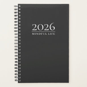 Planificateur 2026 Gris Charbon Initiales person