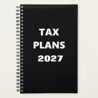 Planificateur 2027 Plans fiscaux Design Noir Blanc