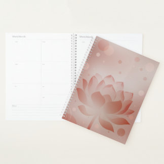 Planificateur à couverture rigide Rouge Lotus Glow