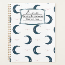 Planificateur à motif lunaire personnalisé 8,5x11