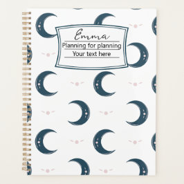 Planificateur à motif lunaire personnalisé 8,5x11