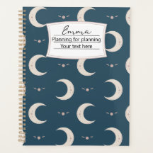 Planificateur à motif lunaire personnalisé 8,5x11