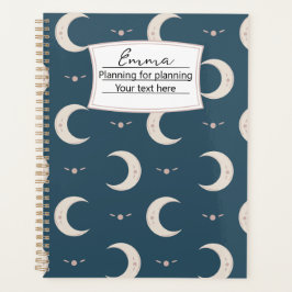 Planificateur à motif lunaire personnalisé 8,5x11