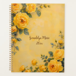 Planificateur à reliure spirale Roses Floral Botan