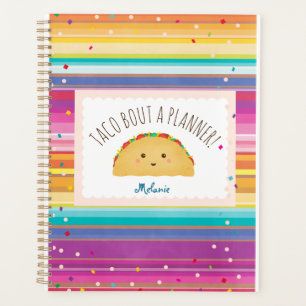 Planificateur à thème Taco avec serape colorée