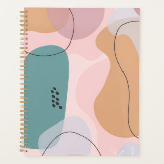 Planificateur Abstrait Moderne Pastel Personnalisé