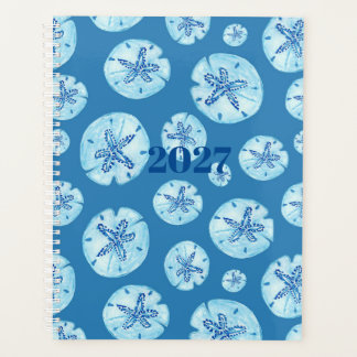 Planificateur annuel dollar de sable bleu aqua