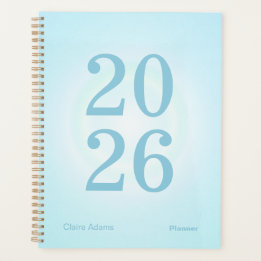 Planificateur annuel grand format Aura Bleu Cyan