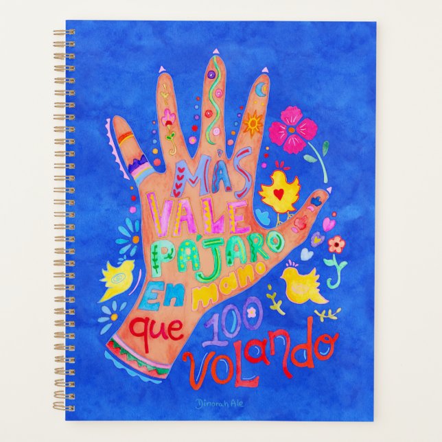 Planificateur avec dicton mexicain et illustration (Devant)