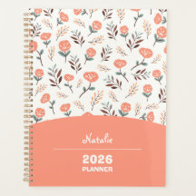 Planificateur avec nom – Conception des Coquelicot