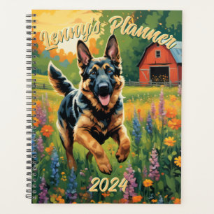 Planificateur berger allemand personnalisé 2024