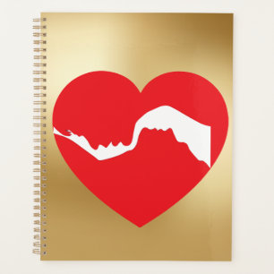 Planificateur Cœur Rouge pour couples