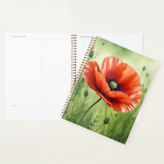 Planificateur Coquelicot Rouge 