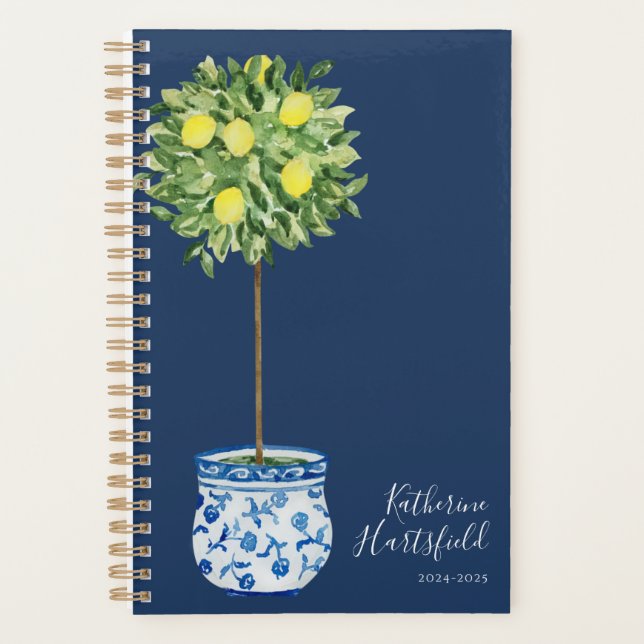 Planificateur d'arbre à citron bleu marine (Devant)