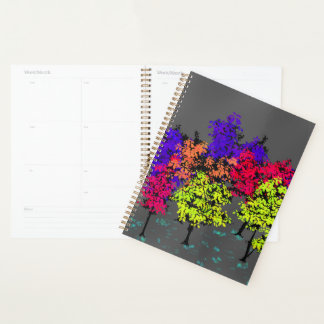Planificateur d'arbres minimalistes avec éclats de