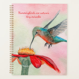 Planificateur d'art aquarelle colibri