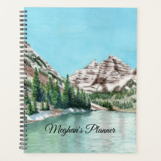 Planificateur d'art de montagne à l'aquarelle