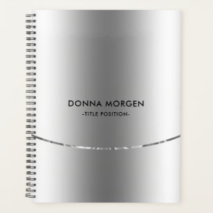 Planificateur de bandes argent brillant moderne