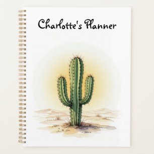Planificateur de cactus aquarelle