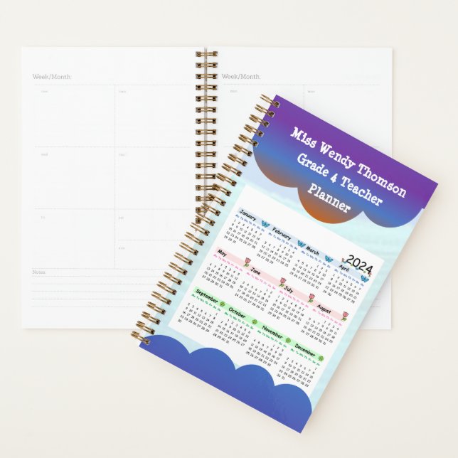 Planificateur de calendrier des enseignants du Clo (Devant avec enveloppe)