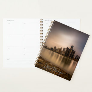 Planificateur de calendrier Skyline de Detroit Mic
