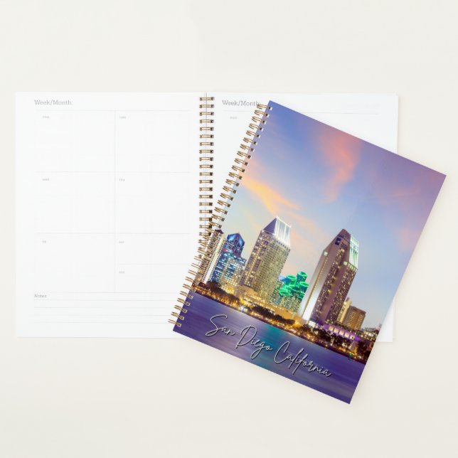 Planificateur de calendrier Skyline San Diego Cali (Devant avec enveloppe)
