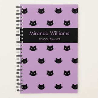 Planificateur De Chat Violet Et Noir
