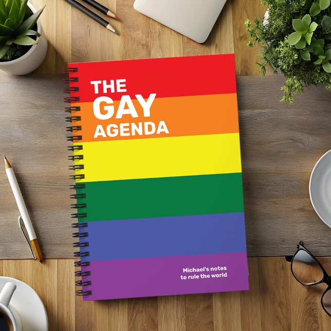 Planificateur de couleurs Gay Agenda Pride (Stay on top of all your important appointments and notes with this awesome colorful planner.)