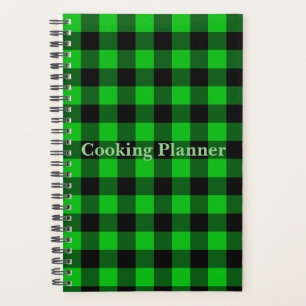 Planificateur de cuisine avec motif carreaux verts