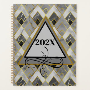 Planificateur de date annuel en marbre moderne