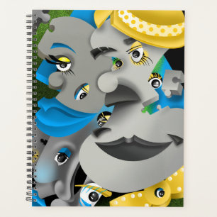 Planificateur de faces surréalistes du puzzle