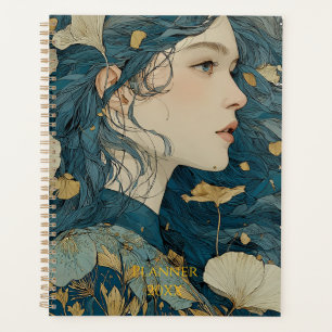 Planificateur de femme florale Art Nouveau