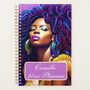 Planificateur de fille noire personnalisable