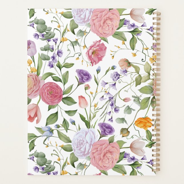 Planificateur de fleurs et d'insectes (Dos)