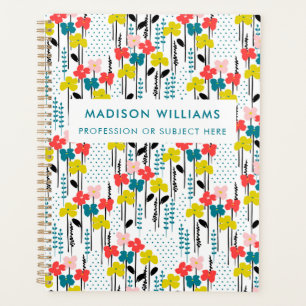 Planificateur de fleurs modernes minimes