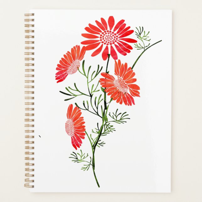 Planificateur de fleurs orange (Devant)