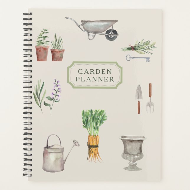 Planificateur de jardin personnalisé élégant (Devant)