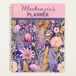 Planificateur de jardins Fleurs sauvages violets,