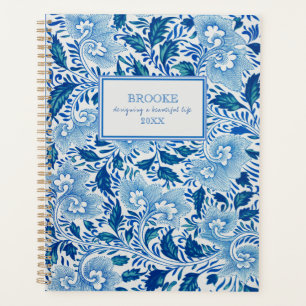 Planificateur de la Chinoiserie Bleu et Blanc