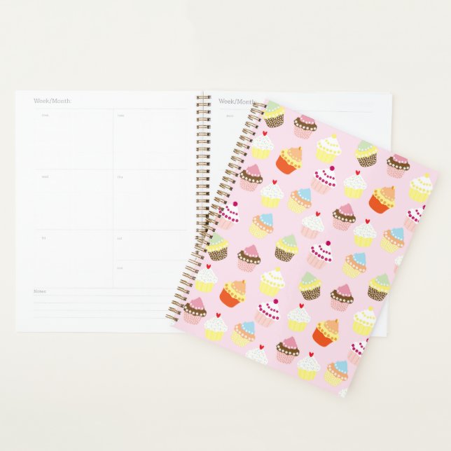 Planificateur de la fête de Cupcake (Devant avec enveloppe)