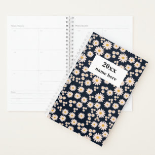 Planificateur de marguerite rose personnalisé