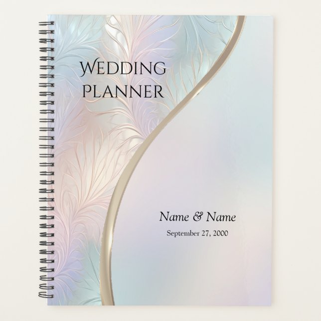 Planificateur de mariage iridescent abstrait moder (Devant)