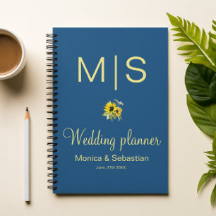 Planificateur de mariage Tournesol Bleu Classique
