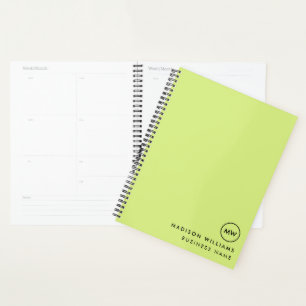Planificateur de monogramme personnalisé minimal