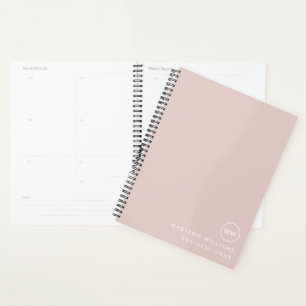 Planificateur de monogramme personnalisé minimal