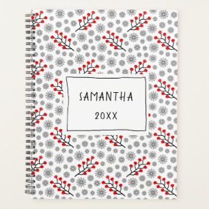 Planificateur de motifs floraux scandinaves gris r