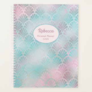 Planificateur de nom personnalisé Art Déco rose sa