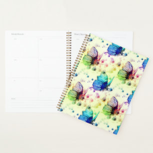 Planificateur de papillons d'aquarelle