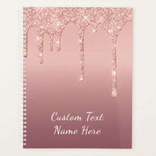 Planificateur de Parties scintillant Gold rose ave