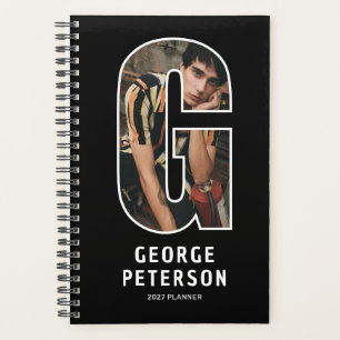 Planificateur de photos à monogramme noir 'G'